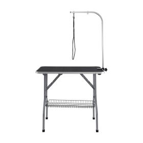 Pet Grooming Table Arm with Clamp, 36''x24'' Dog Grooming Station, Foldable Pets Grooming Stand for Medium and Small Dogs