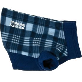 Highline Fleece Dog Coat - Blue Plaid (Option: Size 22)