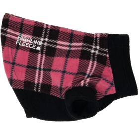 Highline Fleece Dog Coat - Pink and Black Plaid (Option: Size 12LC)
