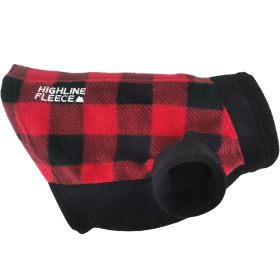 Highline Fleece Dog Coat - Red and Black Plaid (Option: Size 10)