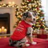 NEW - All I Want For Christmas Dog Shirt - Red