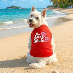 NEW - The Aloha State Dog Shirt - Red (Option: 3X-Large)