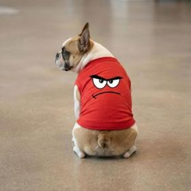 NEW - Angry Face Dog Shirt - Flame Scarlet Red (Option: Medium)