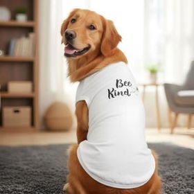 NEW - Bee Kind Dog Shirt - White (Option: Large)