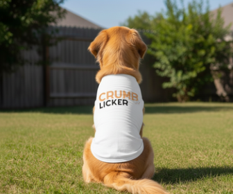 NEW - Crumb Licker Dog Shirt - White (Option: Small)
