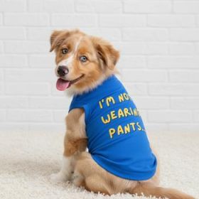 NEW - I'm Not Wearing Pants Dog Shirt - Blue (Option: 3X-Large)