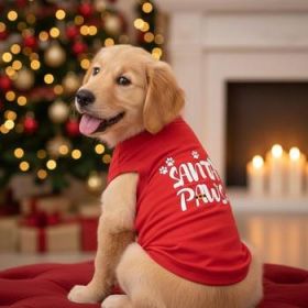 NEW - Santa Paws Dog Shirt - Red (Option: 3X-Large)