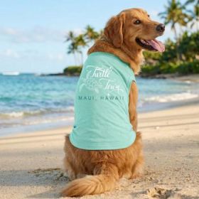 NEW - Turtle Town Maui, HI Dog Shirt - Teal (Option: 3X-Large)