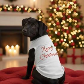 NEW - Merry Christmas Dog Shirt - White (Option: X-Small)